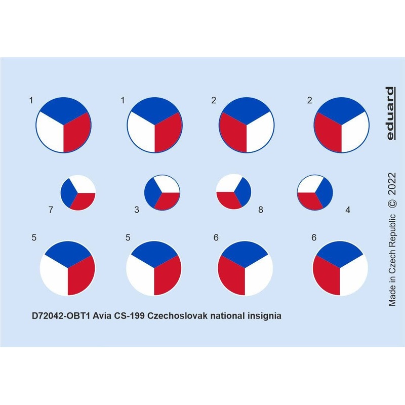 1/72 CS-199 Czechoslovak national insignia (for Eduard)