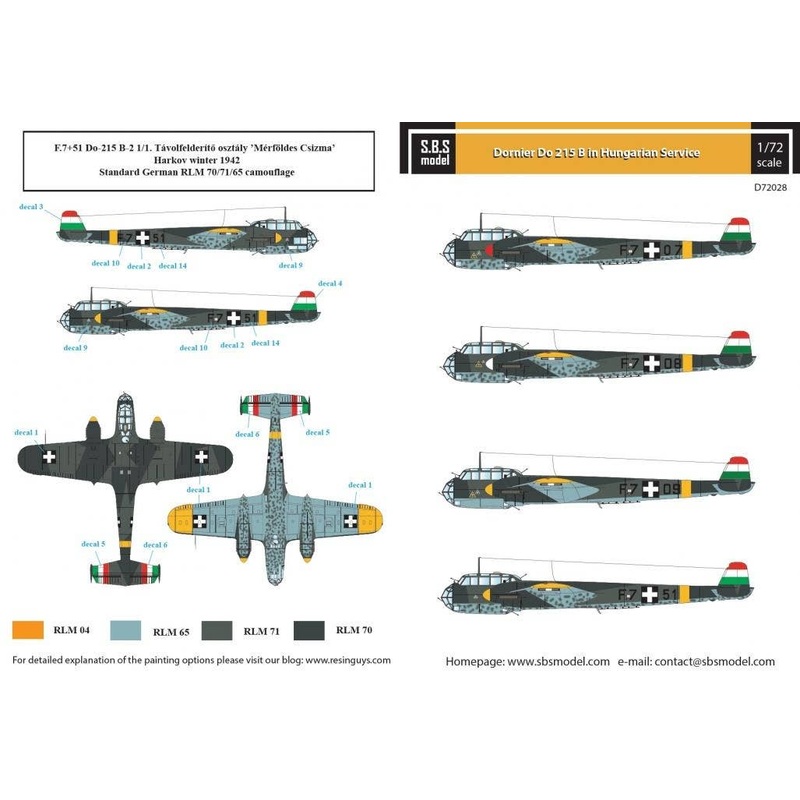 1/72 Dornier Do 215 B in Hungarian Service