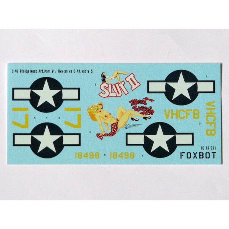 1/72 Douglas C-47 Skytrain/Dakota Pin-Up Nose Art Part # 5 (Stencils not included)