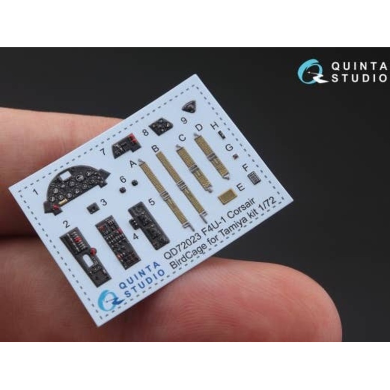 1/72 F4U-1 Corsair Bird Cage Interior 3D Decal (For Tamiya Kit)