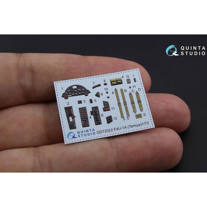 1/72 F4U-1A Corsair 3D-Printed & coloured Interior on decal paper for Tamiya  kit