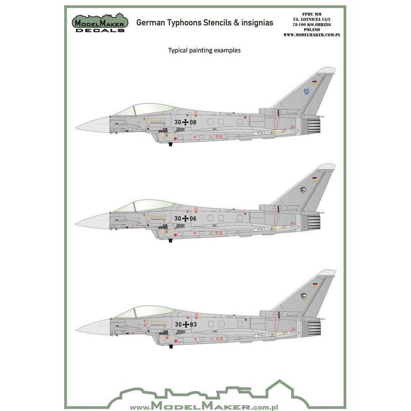 1/72 German Typhoons Stencils and Insignias