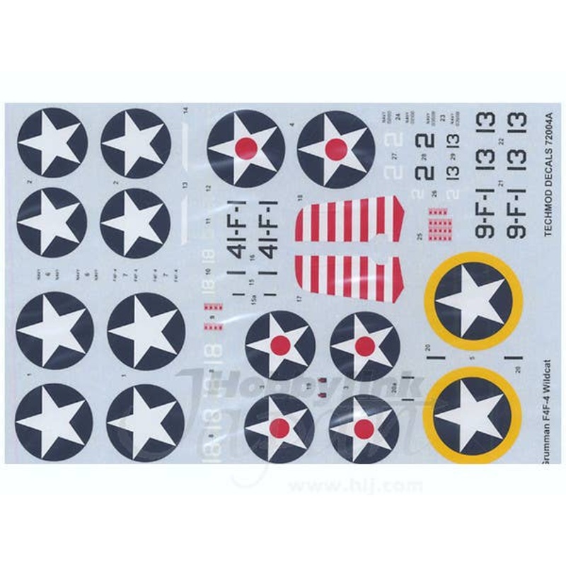 1/72 Grumman Wildcat F4F-4 Decals