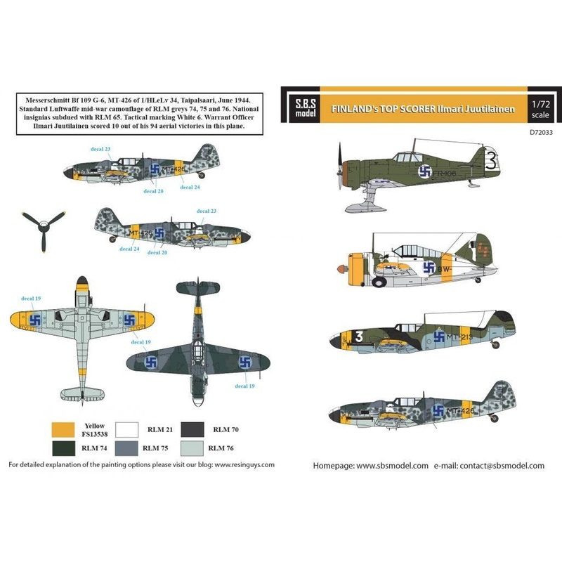 1/72 Ilmari Juutilainen Finland's Top Ace WW II