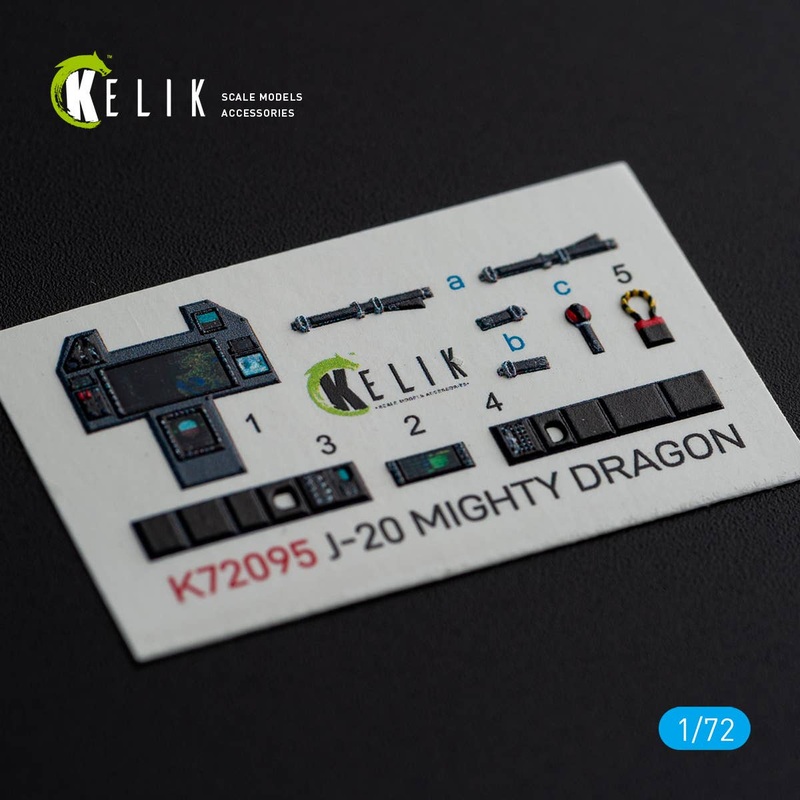 1/72 J-20 Mighty Dragon - interior 3D decals for Dream Model Kit
