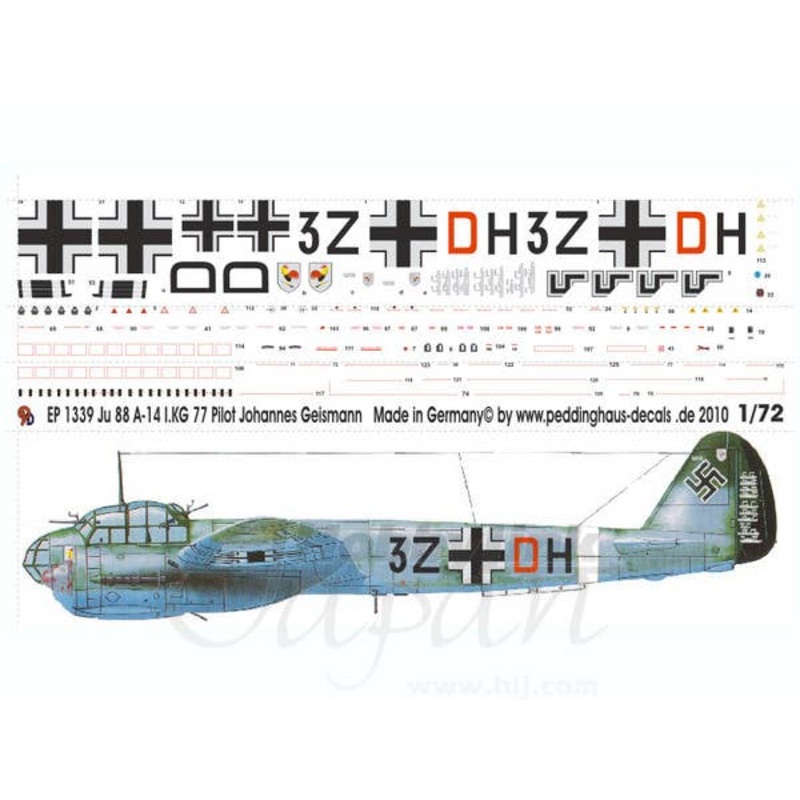 1/72 Ju 88 A-14 KG 77 Lt Johannes Geismann 1942