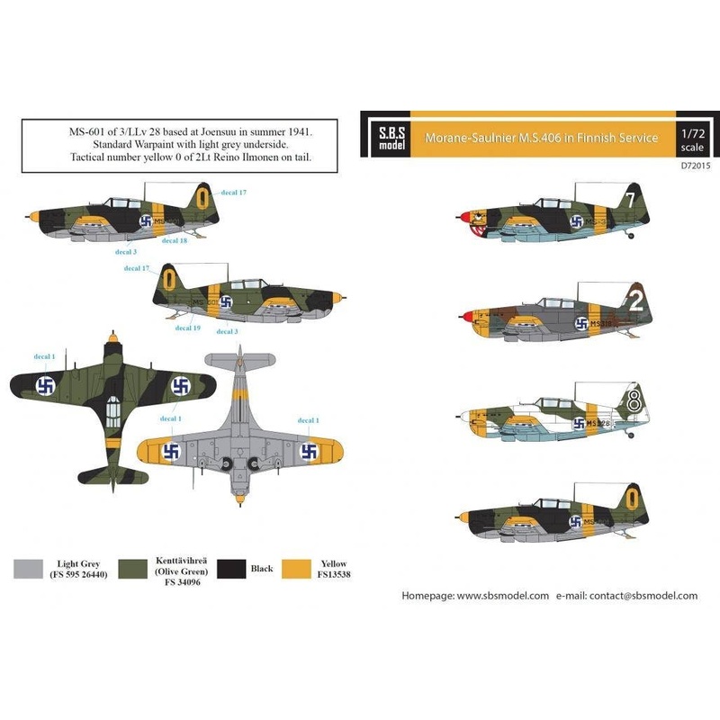 1/72 Morane-Saulnier M.S. 406 in Finnish Service