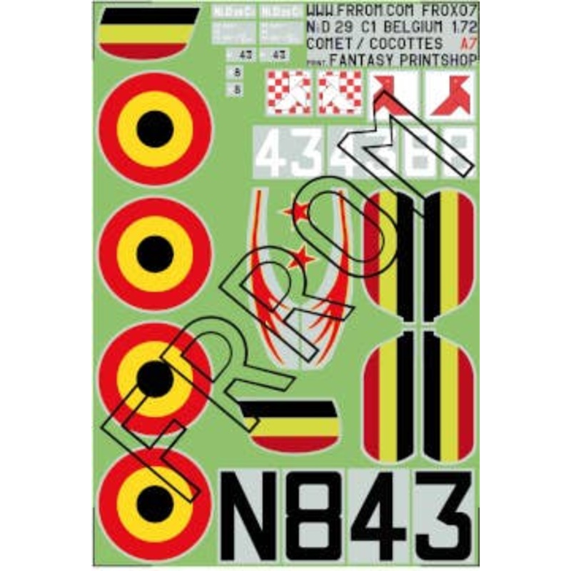 1/72 Nieuport 29 Belgium Decals