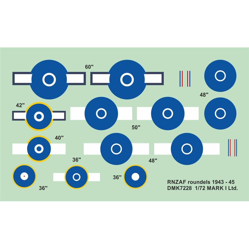 1/72 RNZAF roundels 1943-45