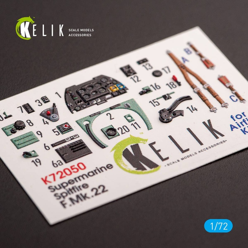 1/72 Spitfire F.Mk.22 - interior 3D decals for Airfix kit