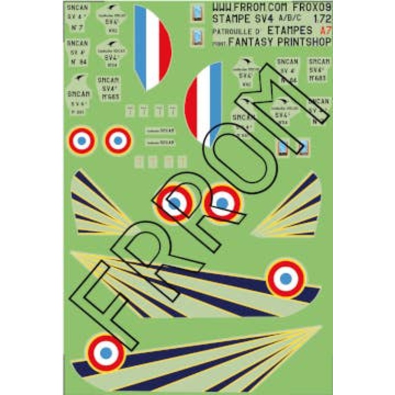 1/72 Stampe SV4 Patrouille d'Etampes Decals