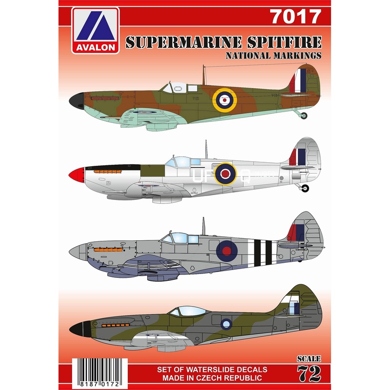 1/72 Supermarine Spitfire National Markings