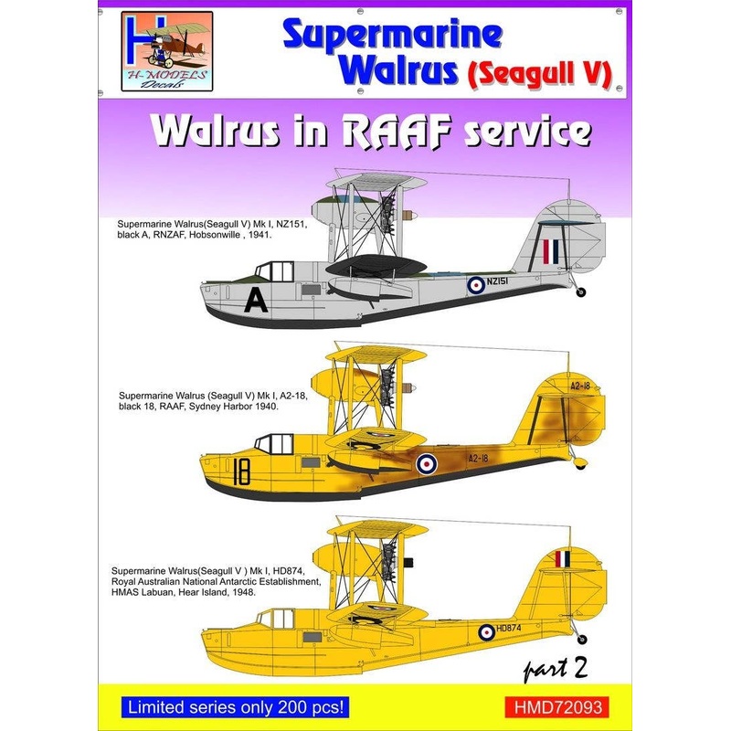 1/72 Supermarine Walrus/Seagull V in RAAF Service, Part 2