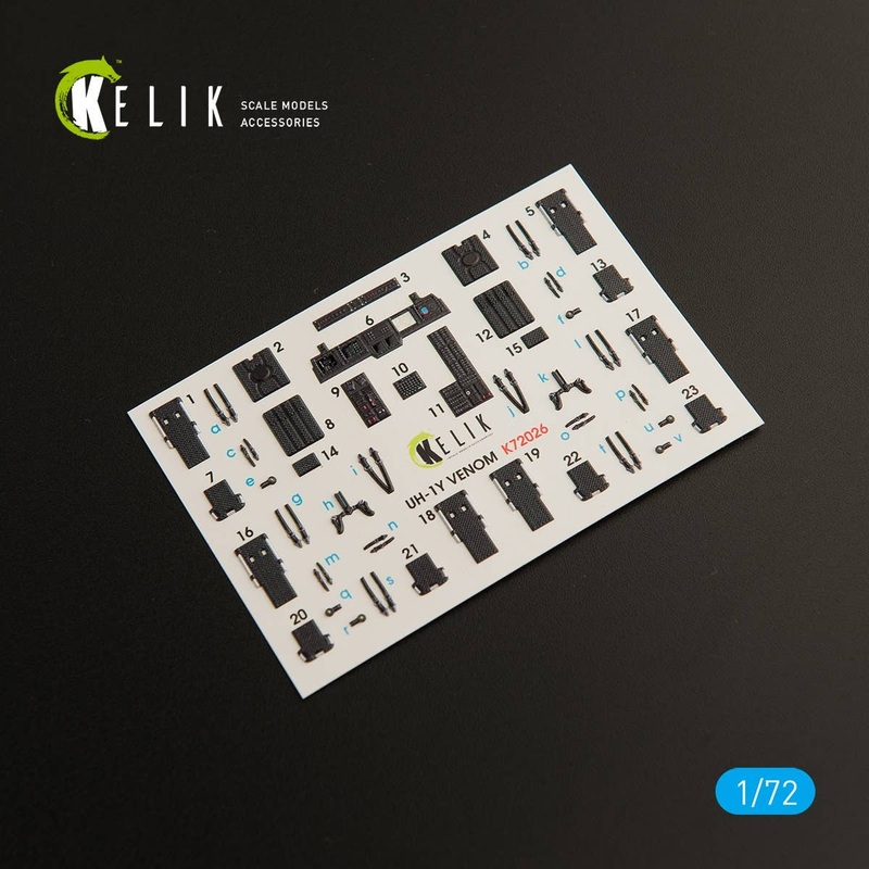 1/72 UH-1Y interior 3D decals for Dream Model kit