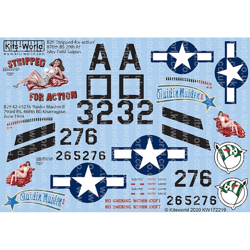 1/72 WW.II US Forces B-29 Superfortress Decal Set 1