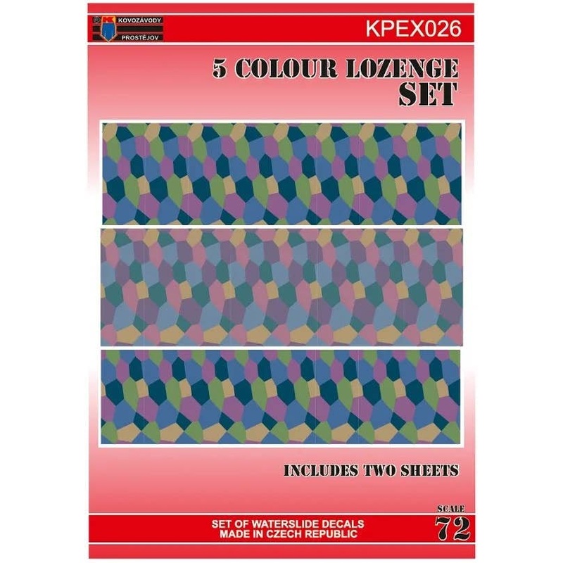 1/72 5 Colour lozenge set