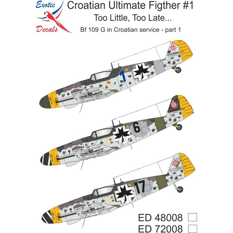 1/72 Croatian Ultimate Fighter #1 - Too Little, Too Late... - Bf 109 G in Croatian service - part 1