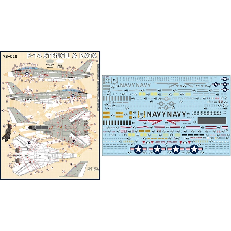1/72 F-14 Stencils & Data