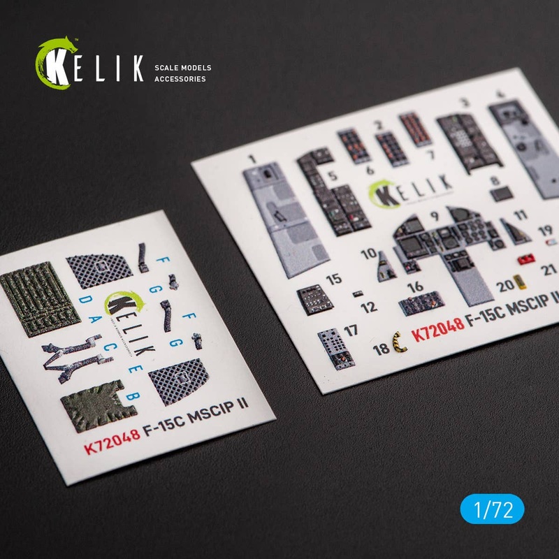 1/72 F-15C MSIP II Eagle interior 3D decals for GWH