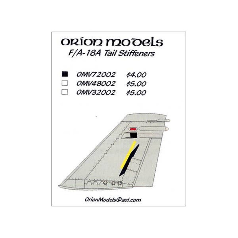1/72 F/A-18 Tail Stiffeners
