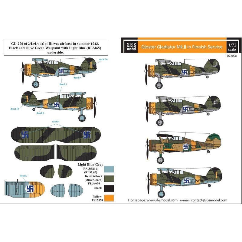 1/72 Gloster Gladiator in Finnish Service