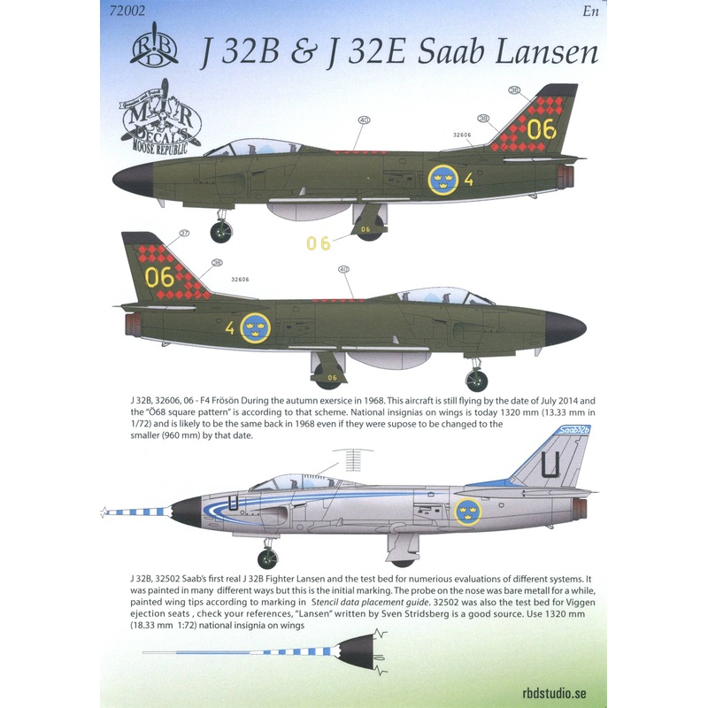 1/72 J 32B & J 32E Lansen (For Tarangus)