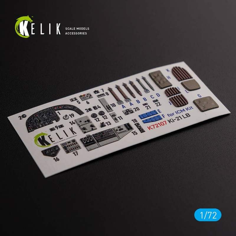 1/72 KI-21 interior 3D decals for ICM kit