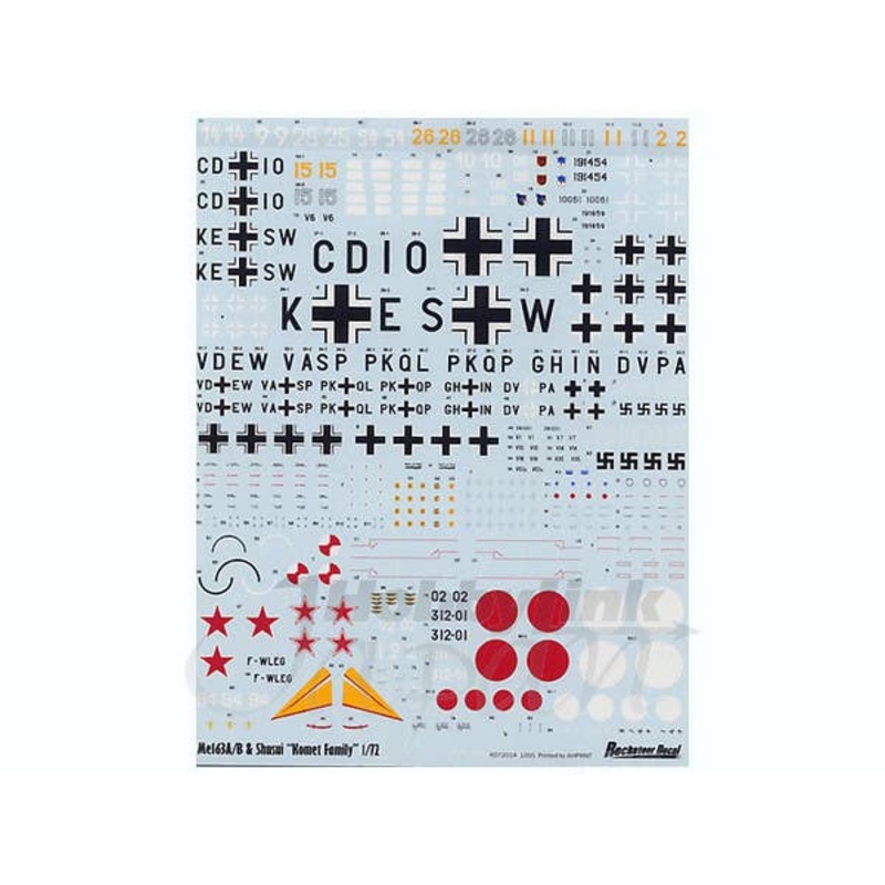 1/72 Komet Family Me163A/B, Me263 & Shusui