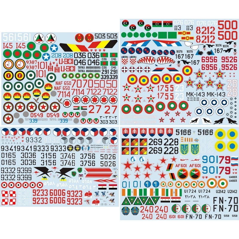 1/72 MiG-21UM Decal Set Complete