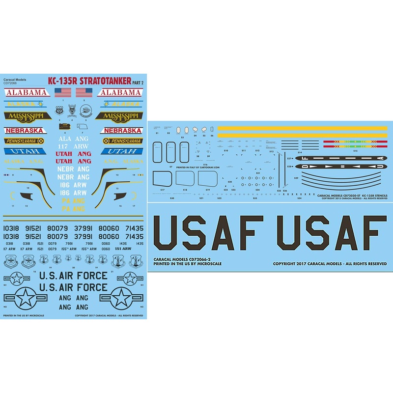 1/72 US Air Force KC-135R Stratotanker Part 2 Decal