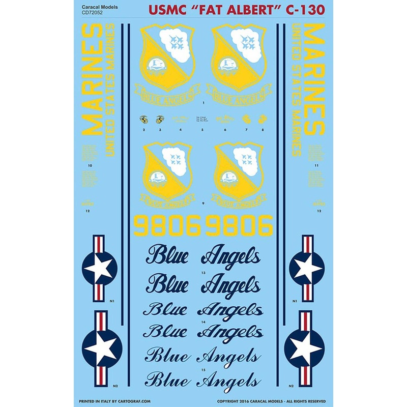 1/72 US Navy Blue Angels C-130 Fat Albert Decal