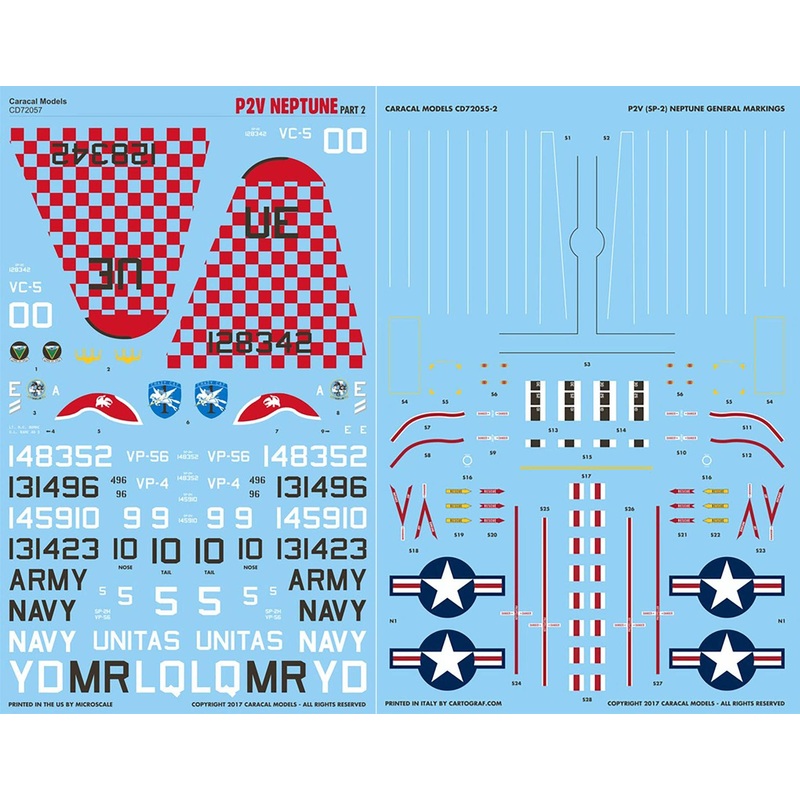 1/72 US Navy P2V Neptune Part 2 Decal