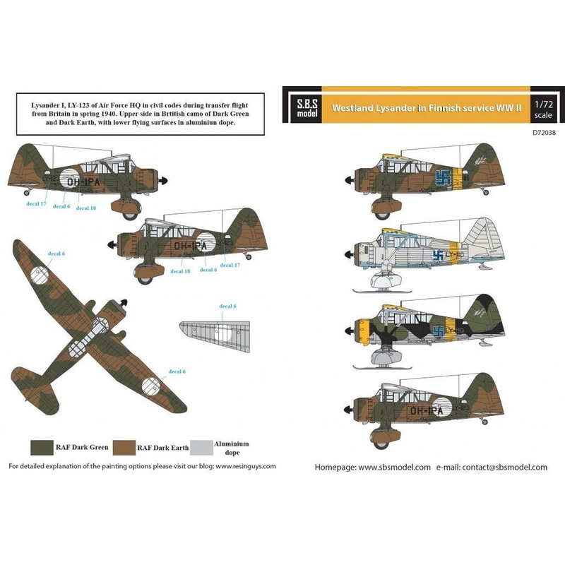 1/72 Westland Lysander in Finnish Service WW II