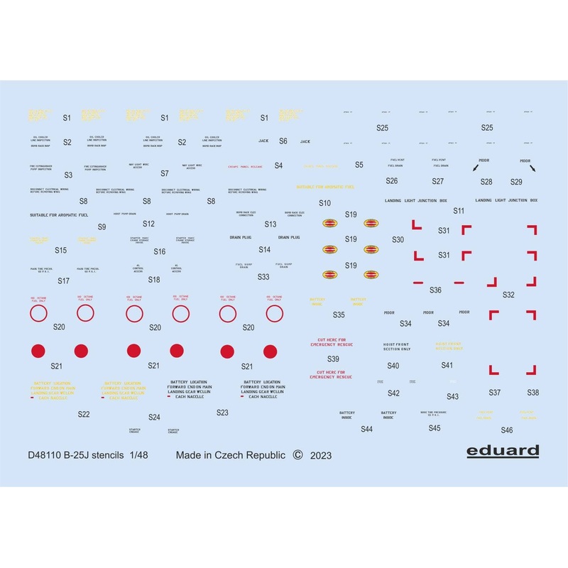 1/48 B-25J stencils for HKM