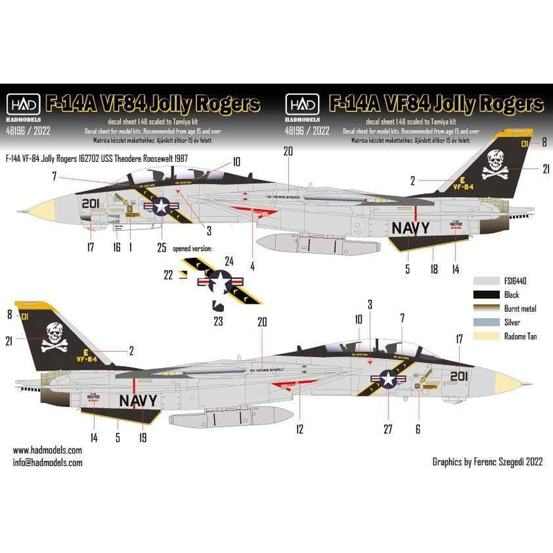 1/48 F-14A VF-84 Jolly Rogers (for Tamiya)
