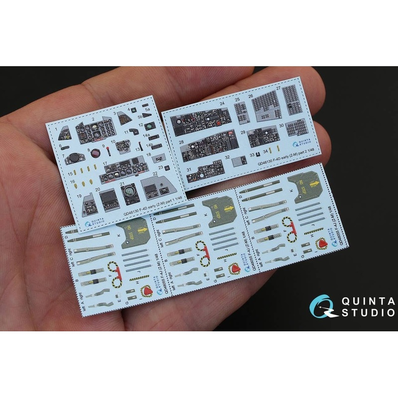1/48 F-4D early Interior 3D Decal for ZM SWS kit