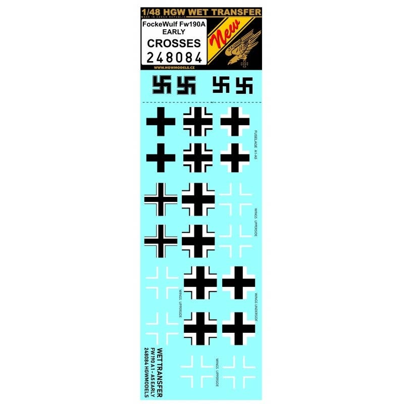 1/48 Focke Wulf Fw190A Early Crosses
