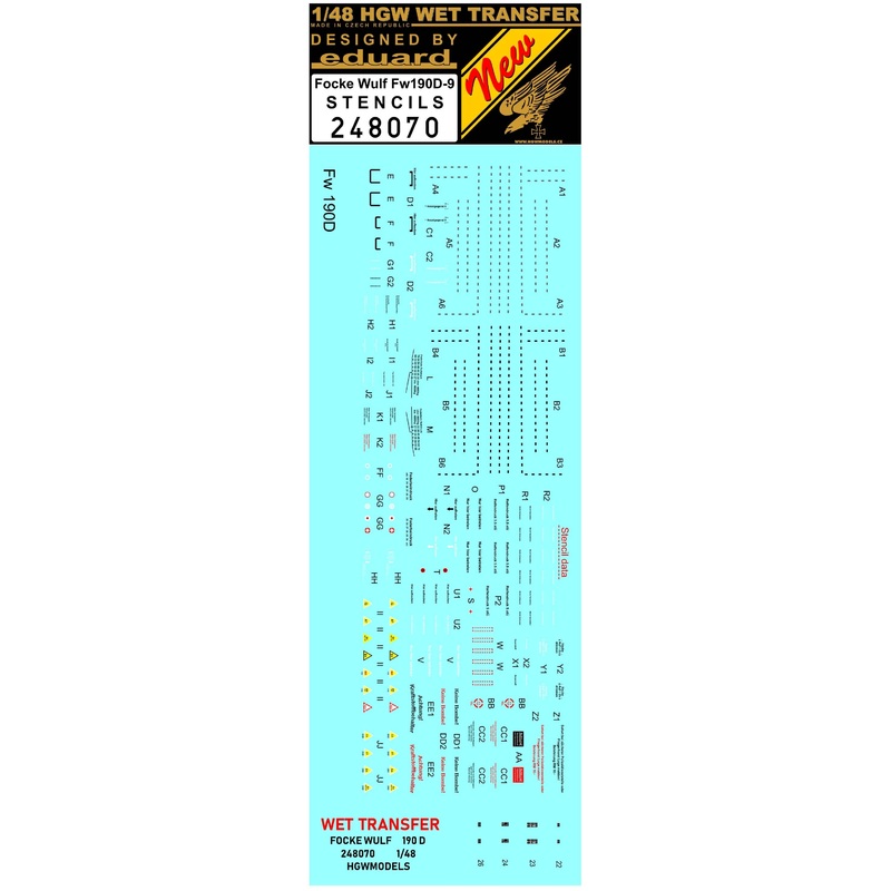 1/48 Fw 190D-9 Stencils