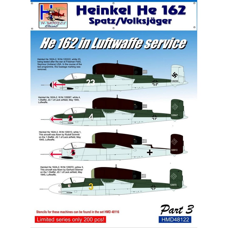 1/48 He 162 in Luftwaffe Service. Pt.3