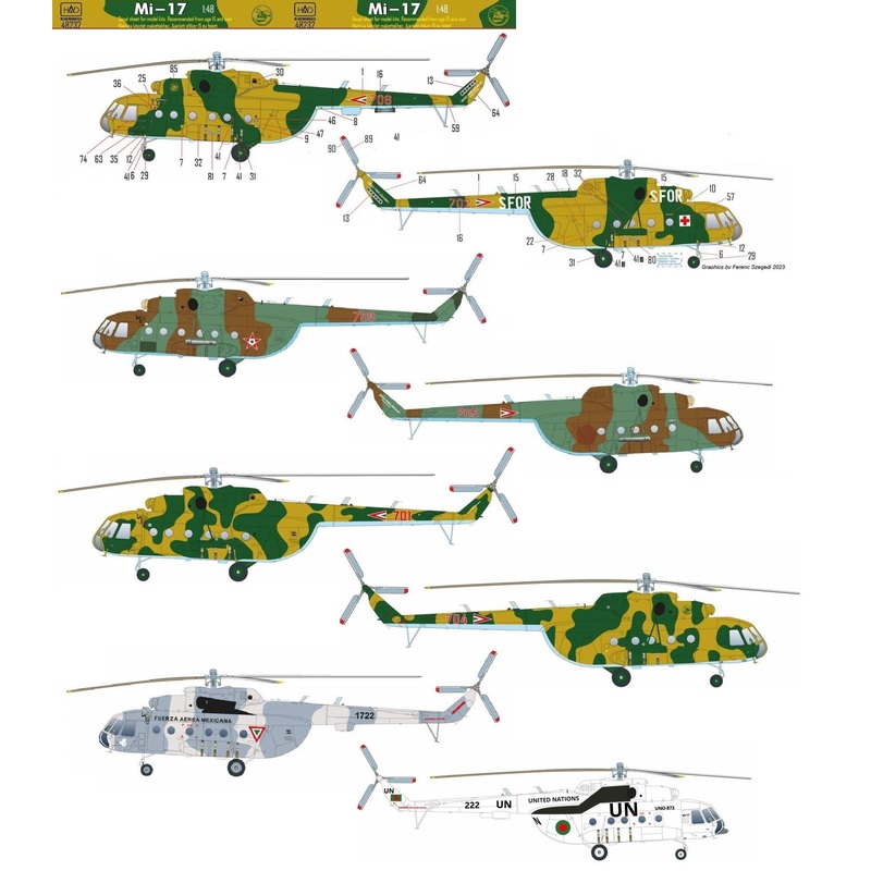 1/48 Mi-17 decal sheet