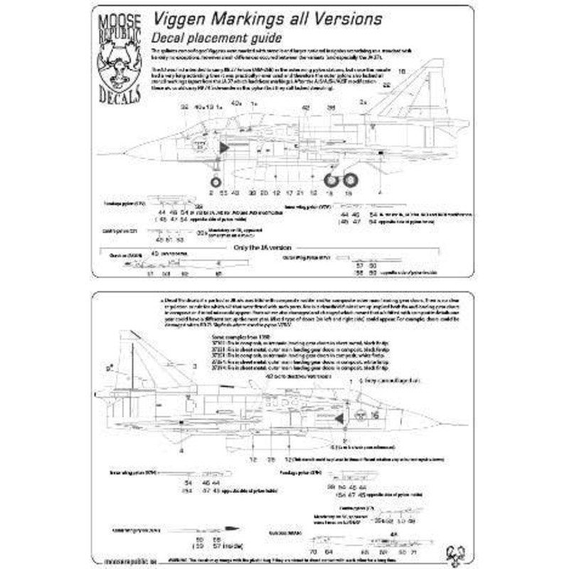 1/48 Saab Viggen Date Stencil