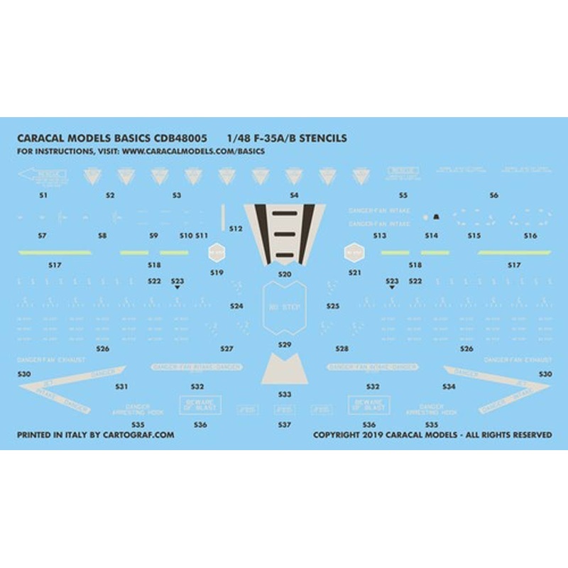 1/48 USAF F-35A/B Stencils