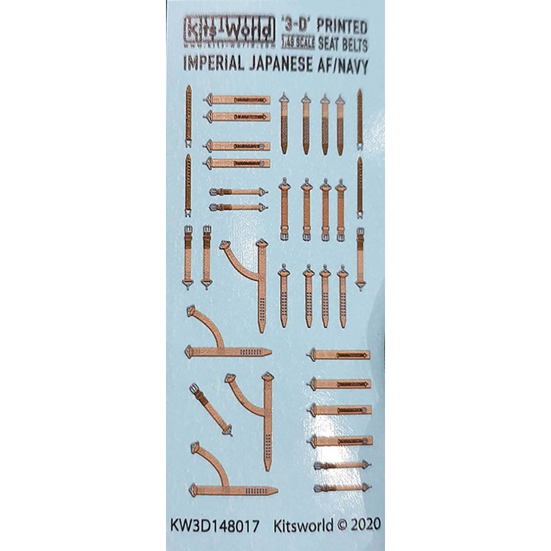 1/48 WW.II Japanese Fighter Seatbelt Detail Up 3D Decal