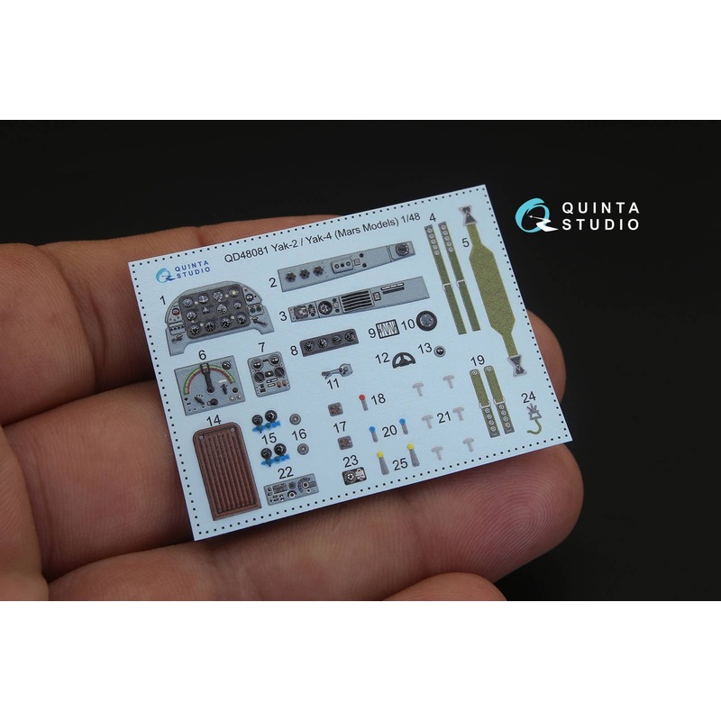 1/48 Yak-2/Yak-4 3D-Printed & coloured Interior on decal paper for Mars Models kit