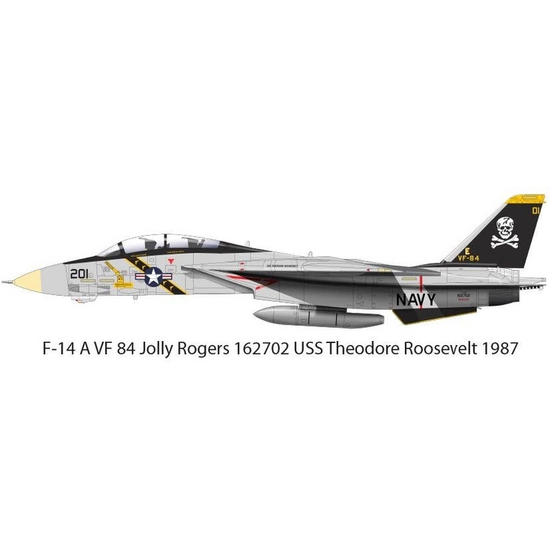 1/72 F-14A VF-84 Jolly Rogers 162702 USS Theodore Roosewelt 1987 Decal Sheet