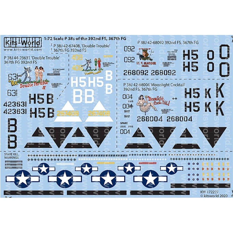 1/72 Lockheed P-38J Lightnings