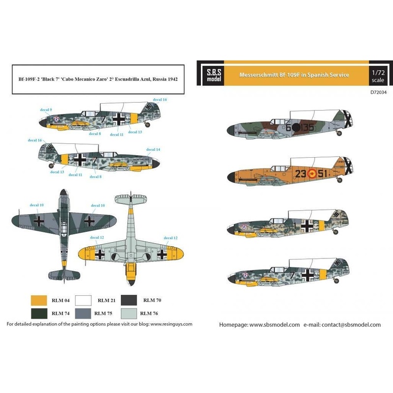 1/72 Messerschmitt Bf109F in Spanish Service