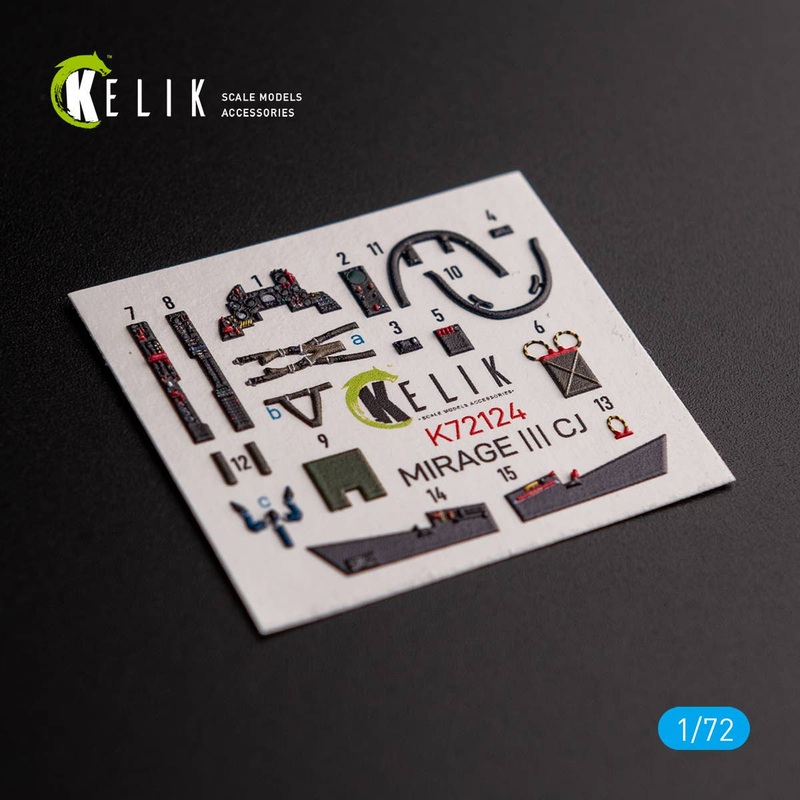 1/72 MIRAGE III CJ - interior  3D decals for SpecialHobby  kit