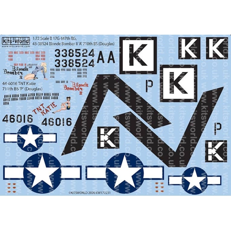 1/72 WW.II US Forces B-17G Flying Fortress Decal Set 5