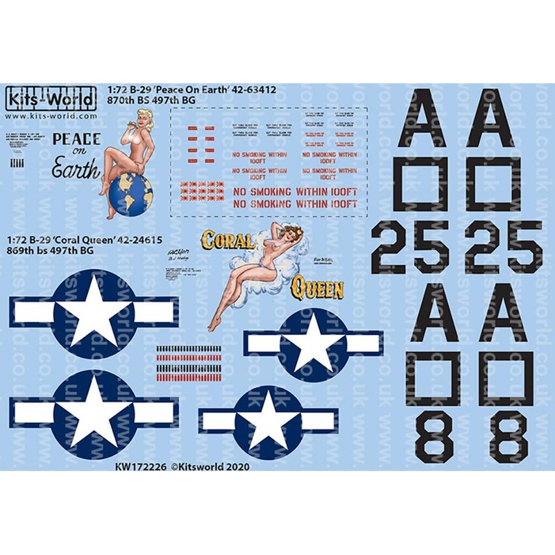 1/72 WW.II US Forces B-29 Superfortress Decal Set 6